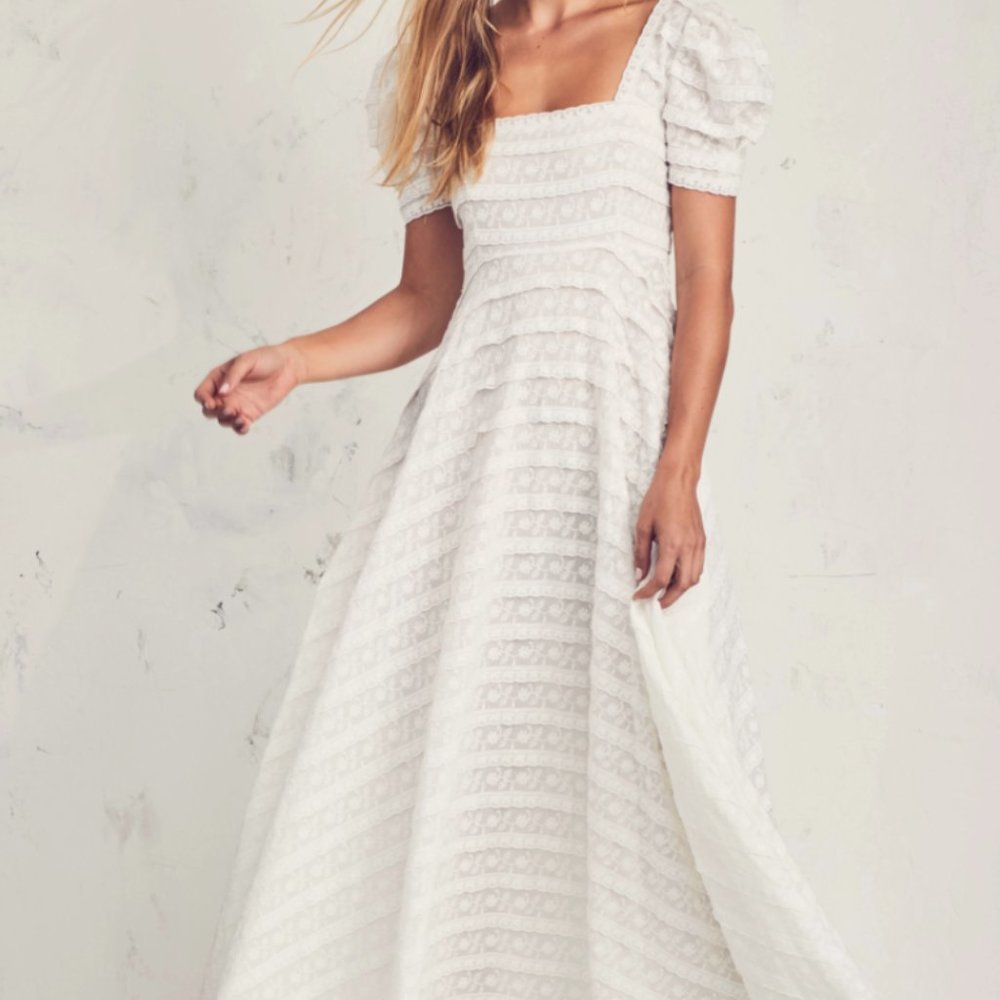 NWT LoveShackFancy Ryan Dress - Ivory Size